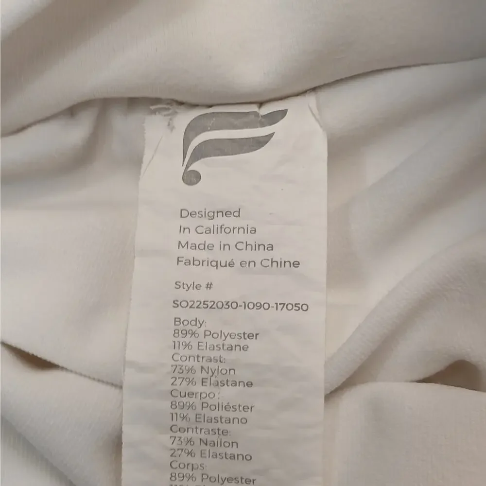 Fabletics White Athletic Tennis Skort High Waisted Flared Golf Skirt